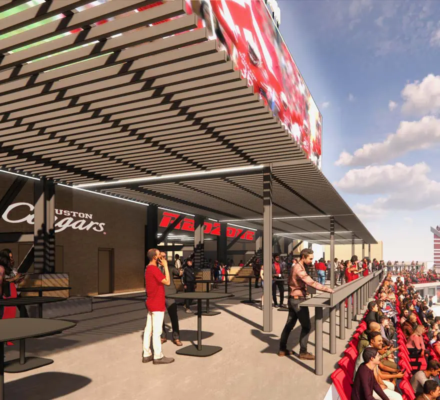 rendering of patio area